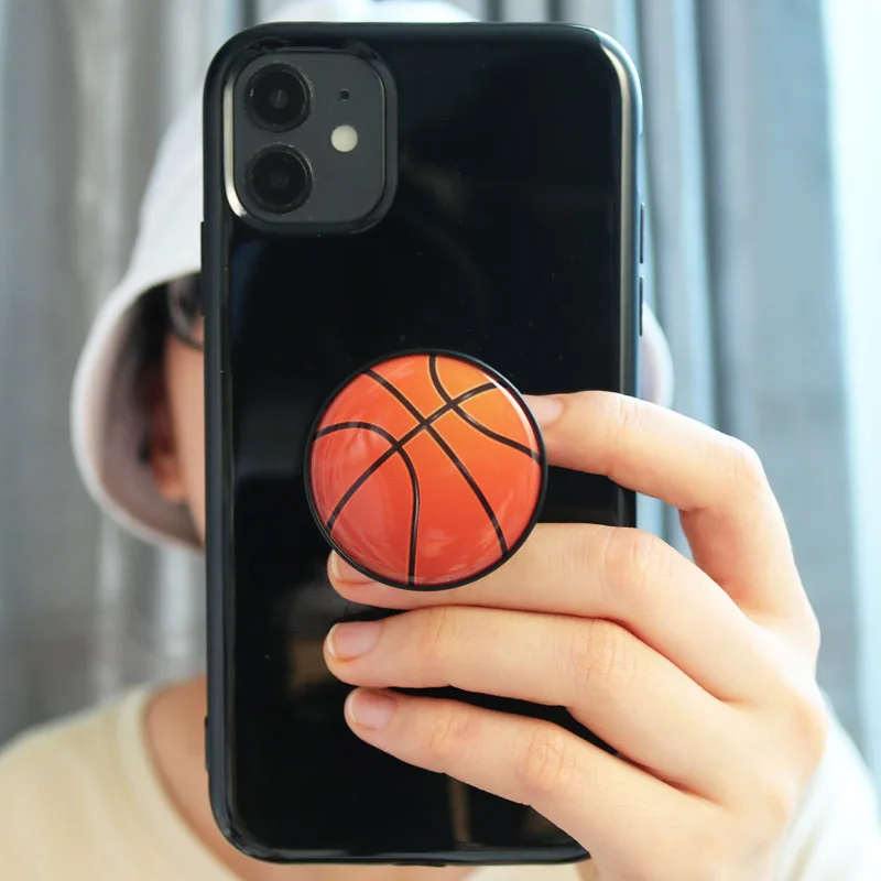 

Football Basketball Phone Pop Socket Stand Extendable Holder Creative Resin Art Unique Desktop Bracket Portable Sports Fan Gift