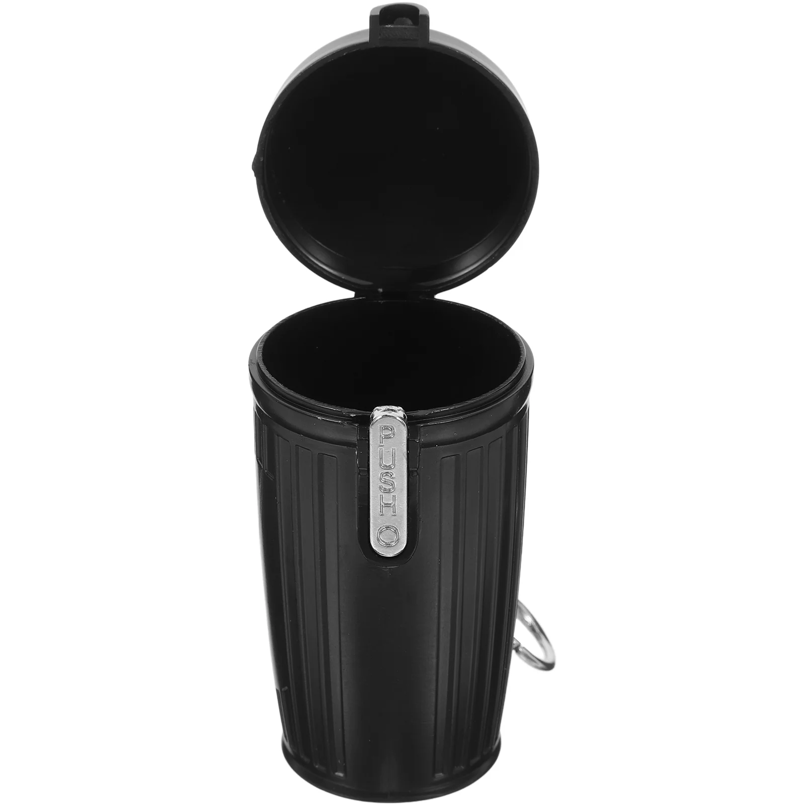 Ashtray Portable Car Garbage Can Waste Bin Keychain Small Trash with Lid Cigarette Butt Mini Holder Ring