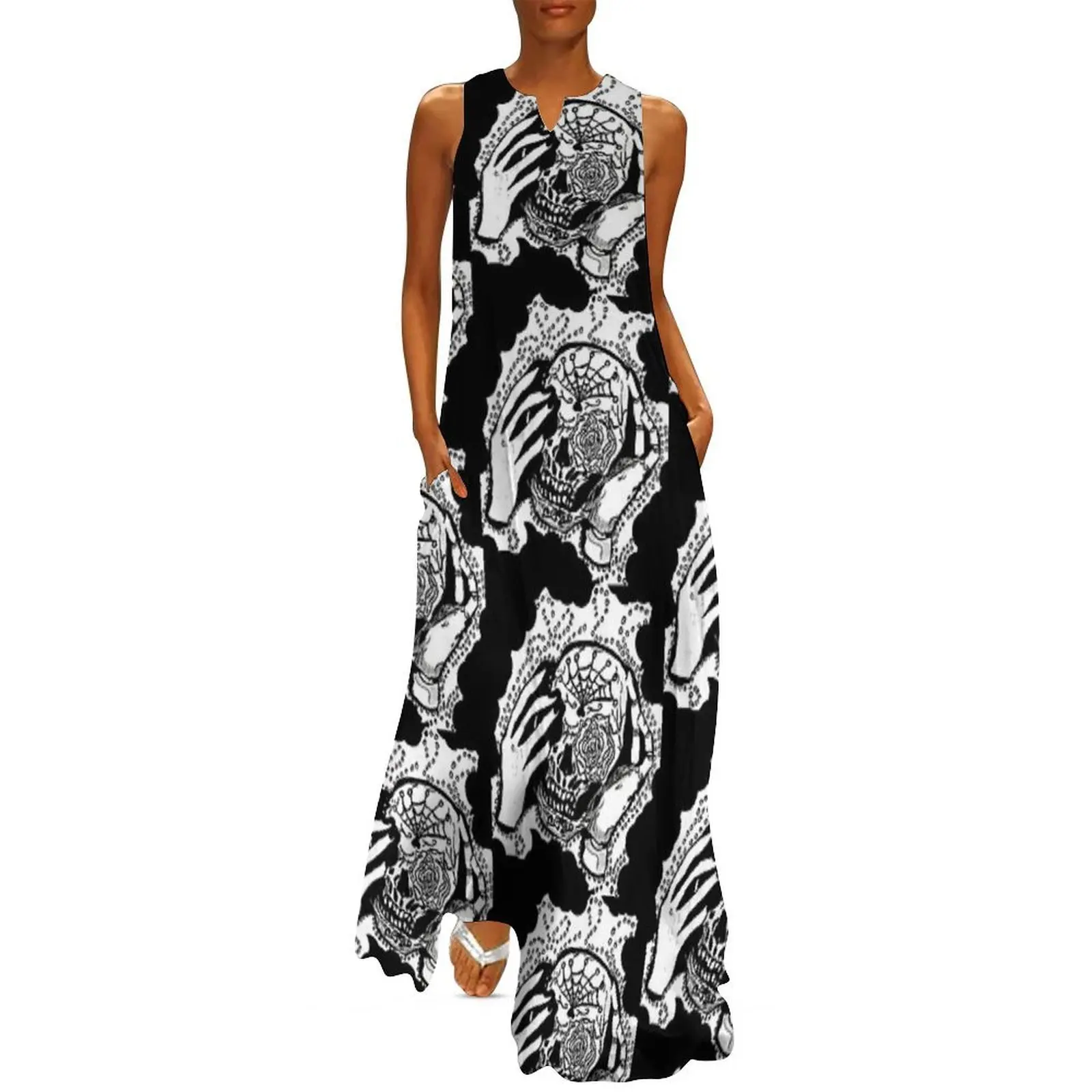 

Adorned Skull Long Dress women's clothing trend 2025 dresses for special events summer dress womens 2025 dress women summer 2025