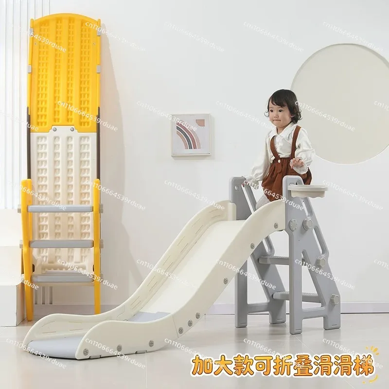 Foldable Indoor Baby Toddler Slide Compact Home Playset Safe Non Slip Small Kids Playground Toy Plus Slides Slide Slides