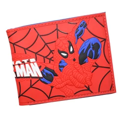 Comics Marvel Spider Man Cartoon portafoglio con portamonete porta carte d'identità 3D Touch PVC borsa corta per giovani