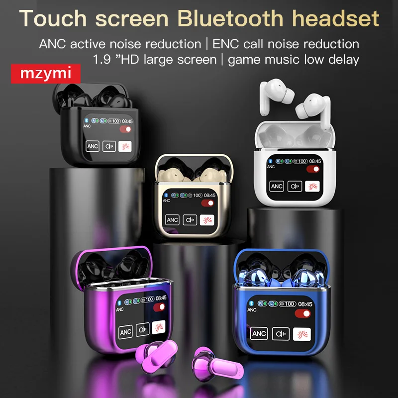 mzymi ANC Bluetooth5.4 Earbuds SE60 Wireless Earphones 9D Sound In Ear Waterproof Headphones Gaming Headset With Mic For XIAOMI