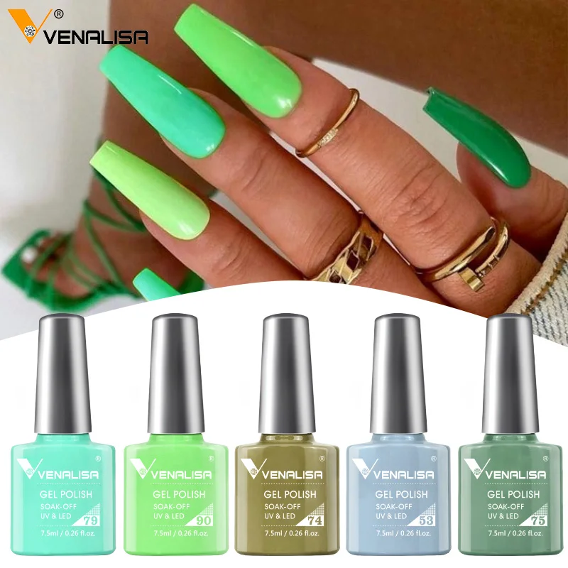 Venalisa nuevo gel polish UV LED soak off cobertura completa color magnífico manicura al por mayor esmalte de gel de larga duración 5