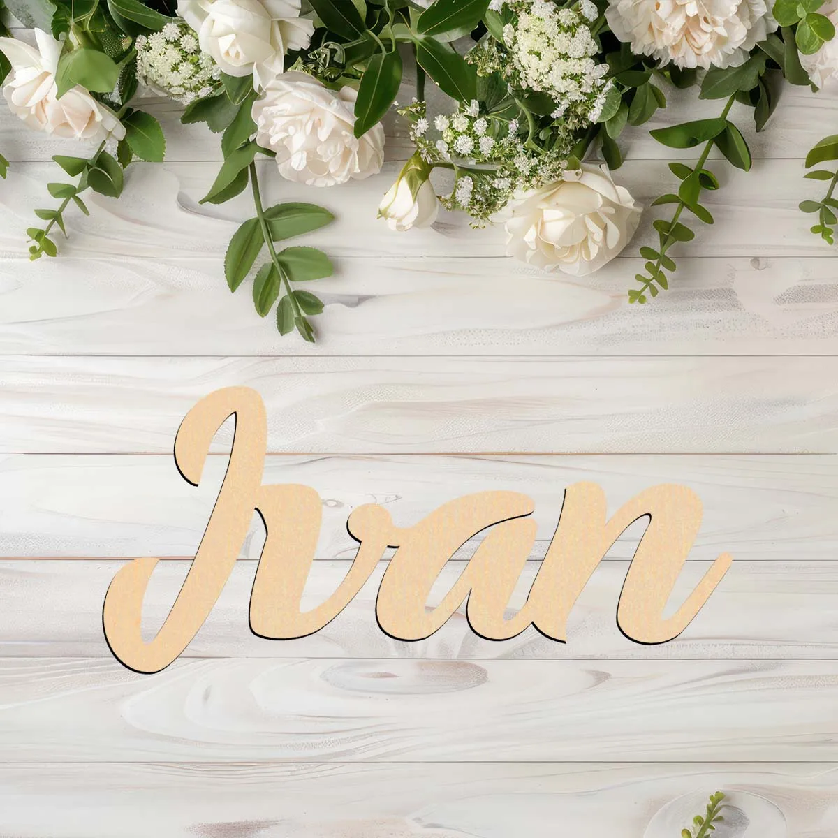 1pc Cartoon  Jvan example Customized Letter Wood Material Wooden Sign Wooden Decor Vertical Orientation Door Hanging Decor