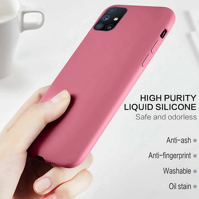 A71 M21 M31 M31S M51 Liquid Silicone Case A13 A33 A53 A52S A73 M52 For Samsung Galaxy  a12 a22 a32 a52 a72 m32 A23 A50 A54 M22 - náhled 3