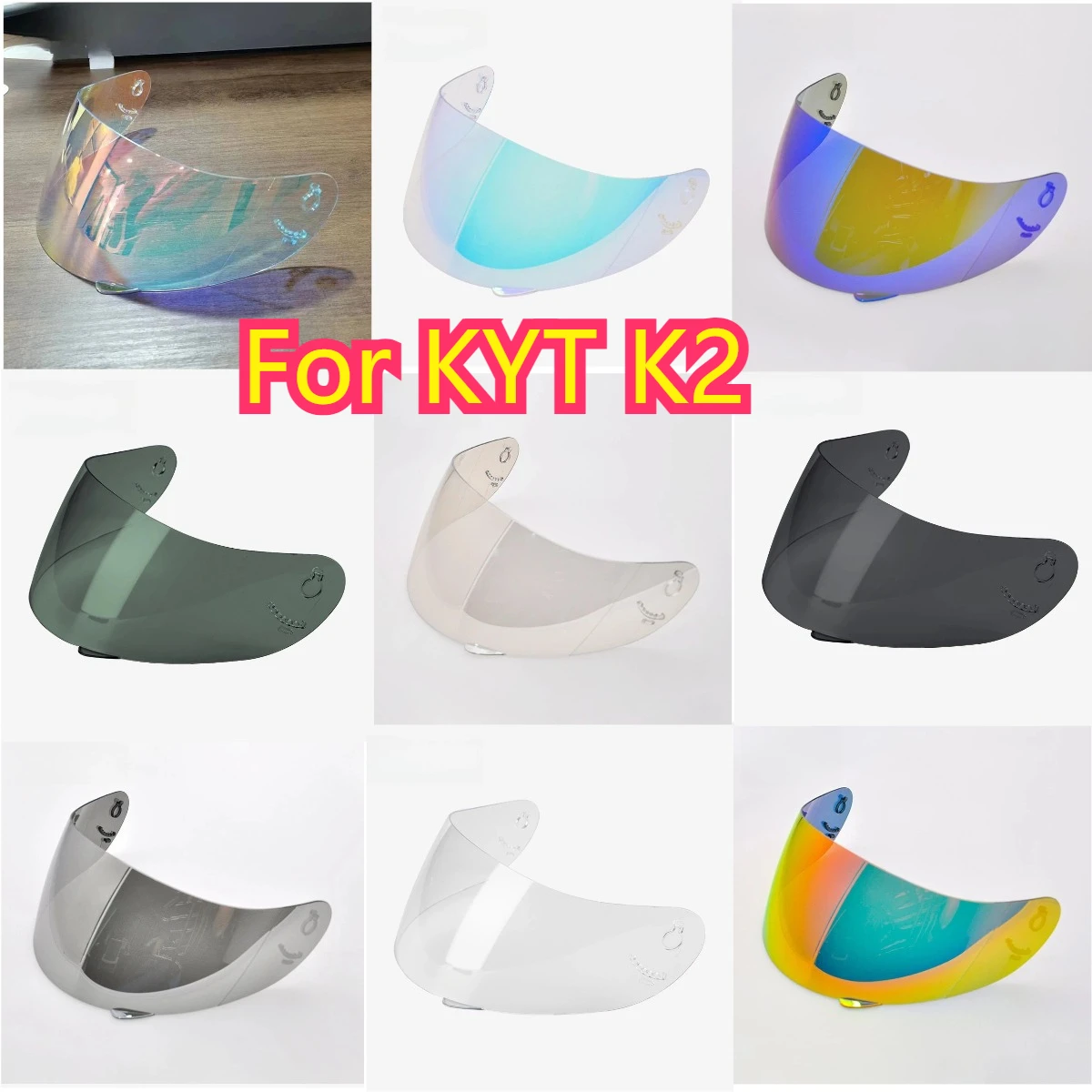 

Helmet Visor for KYT K2 Full Face Motorcycle Helmet VisorMulti-coloroptional Lens Helmet Accessories