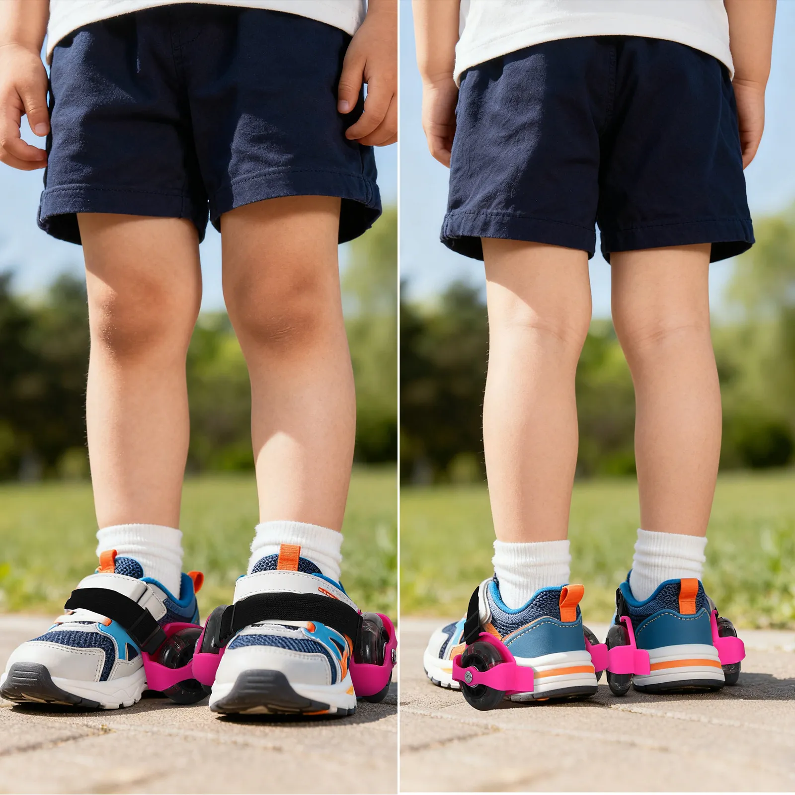 

Пара регулируемых роликовых коньков со светящимися колесами для активного отдыха, прочные роликовые коньки для улицы, подарок, спортивные роликовые коньки