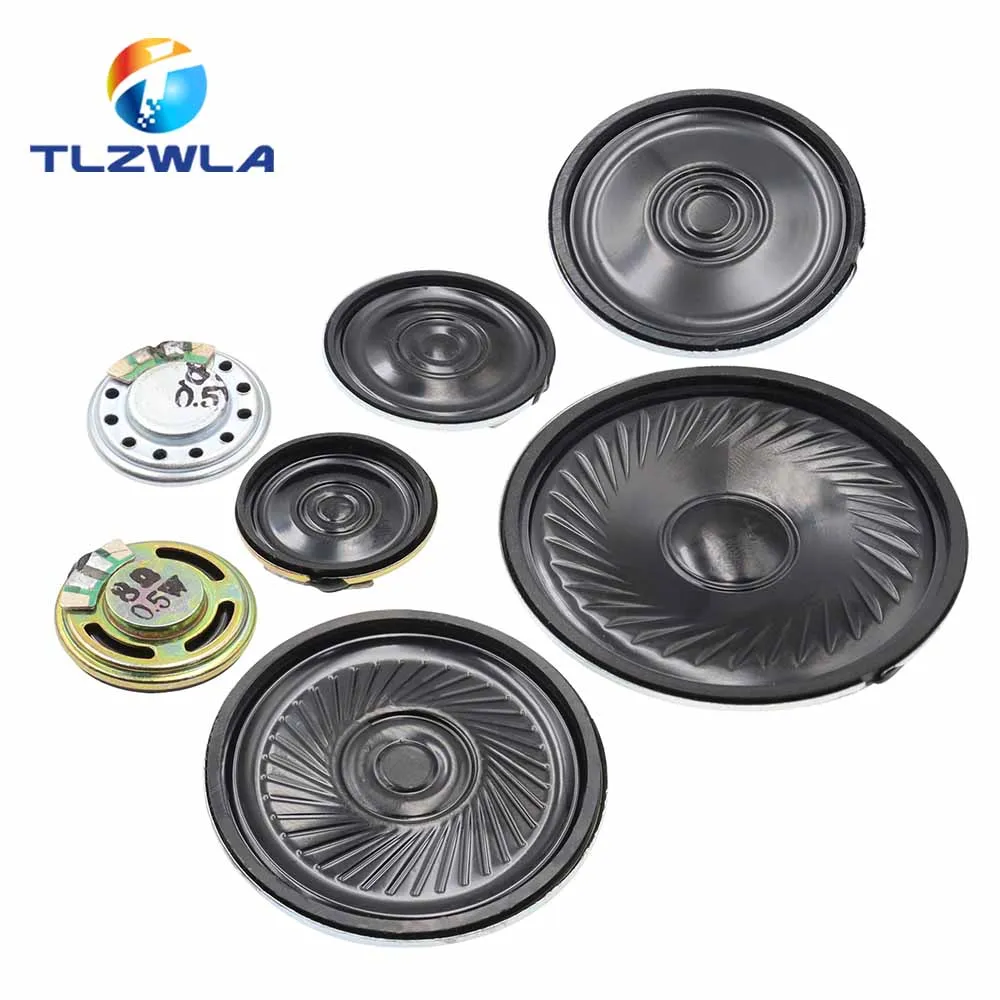 10PCS 8R 0.5W Horn Loud Speaker Buzzer Ringer 20mm 23mm 28mm 30mm 40mm 50mm 8 ohm 0.5W Small loudspeaker