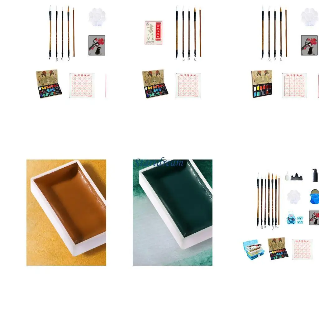 12/24 Colors Watercolor Paint Set with Brush for Artists and Painting Lovers K92C