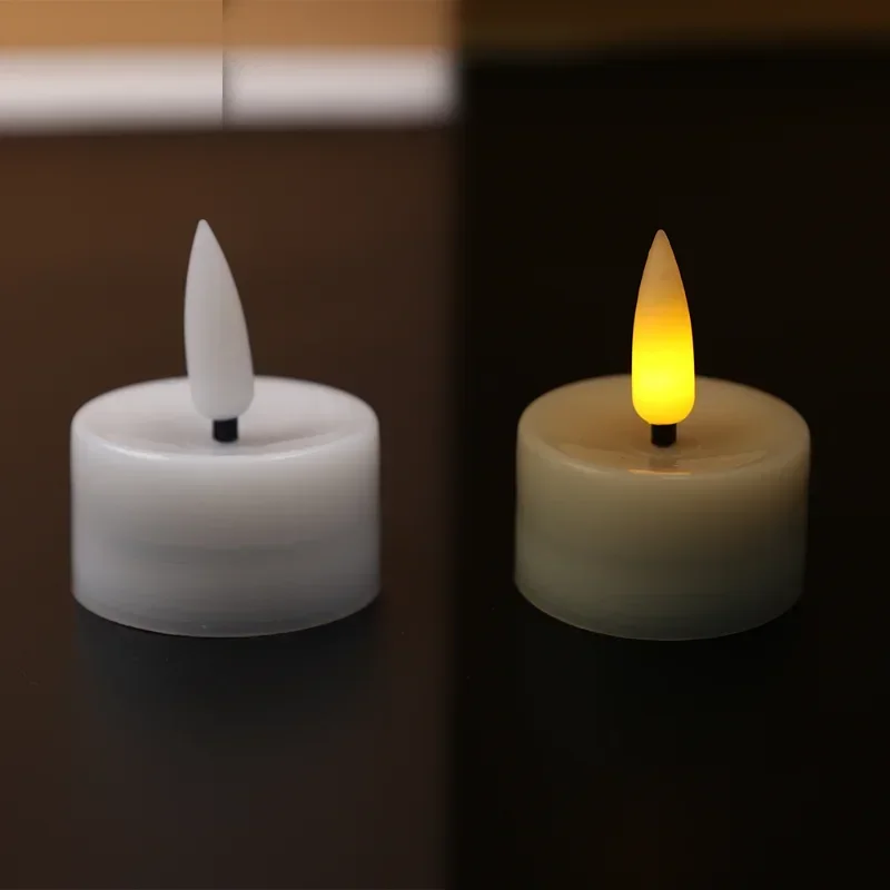 点滅するLEDキャンドル,6または12個,電池式,ちらつきティーライト,フラメンコレス,誕生日や結婚式の装飾