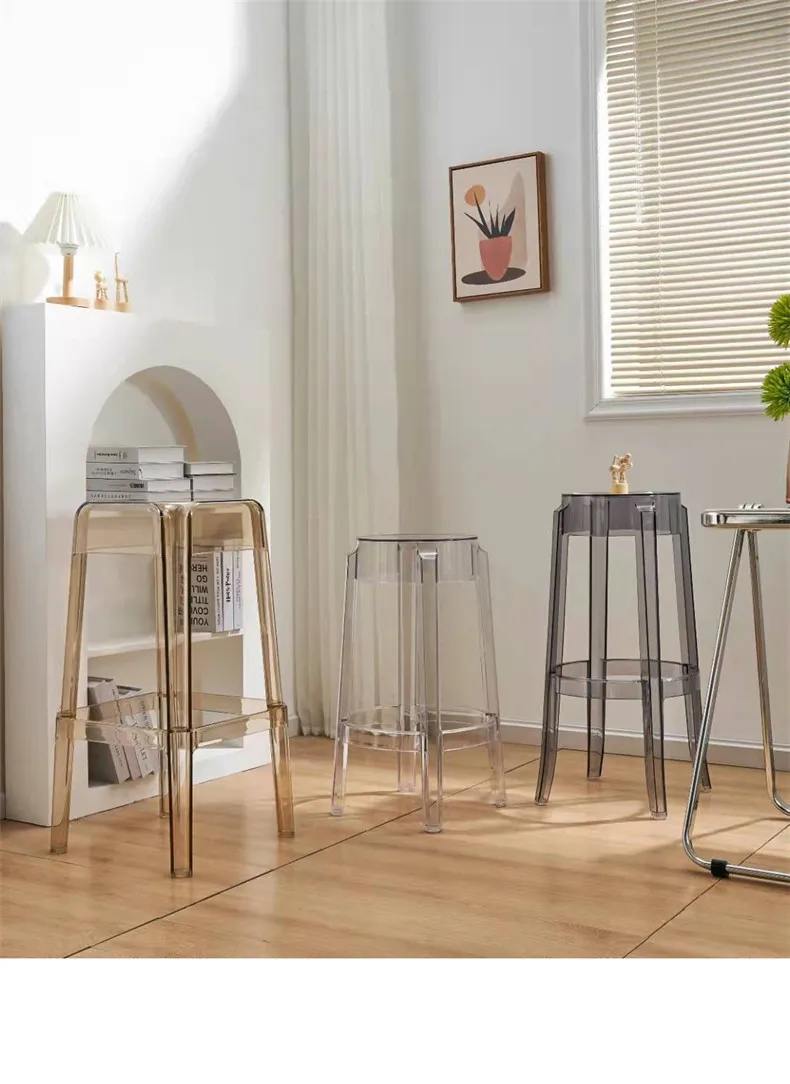 Transparent Bar Chair  Nordic High Stool Acrylic High Stool Home High