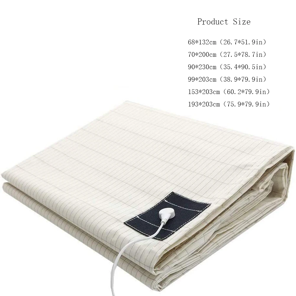 

Grounding Sheet Queen Earthing Sheet Grounding Bed Sheet With Cord 95% Cotton And 5% Soft Silver Thread For Healing Sleep