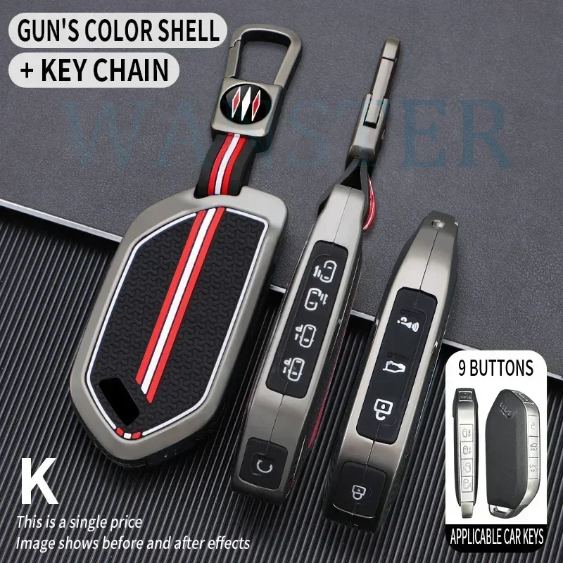 

5/6/7/8/9 Bottons Car Key Cover Fob Case Shell for Kia EV9 Picanto Carnival Seltos Sorento Morning K5 KA4 EV3 2024 Accessories