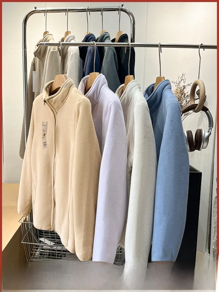 

ex Fce Приманка с воротником-стойкой на подкладке, уличное осенне-зимнее спортивное модное универсальное пальто для пар, теплое пальто из полиэфирного волокна