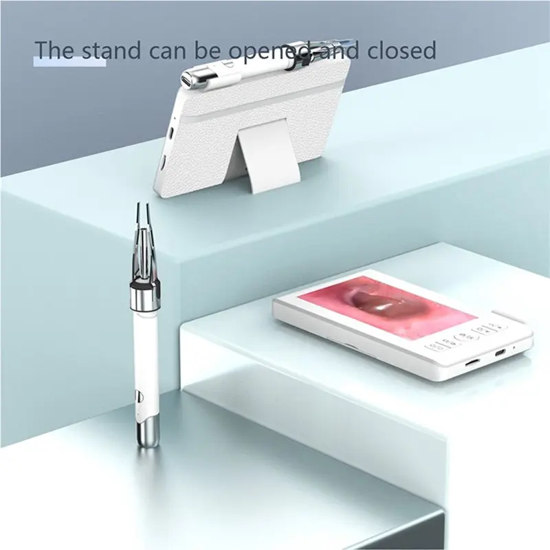 B29C-Digital Otoscope With Gyroscope 4.3" IPS Ear Scope Camera 1080P For Home Use Ear Wax Removal Tool Infection Detector - view 4