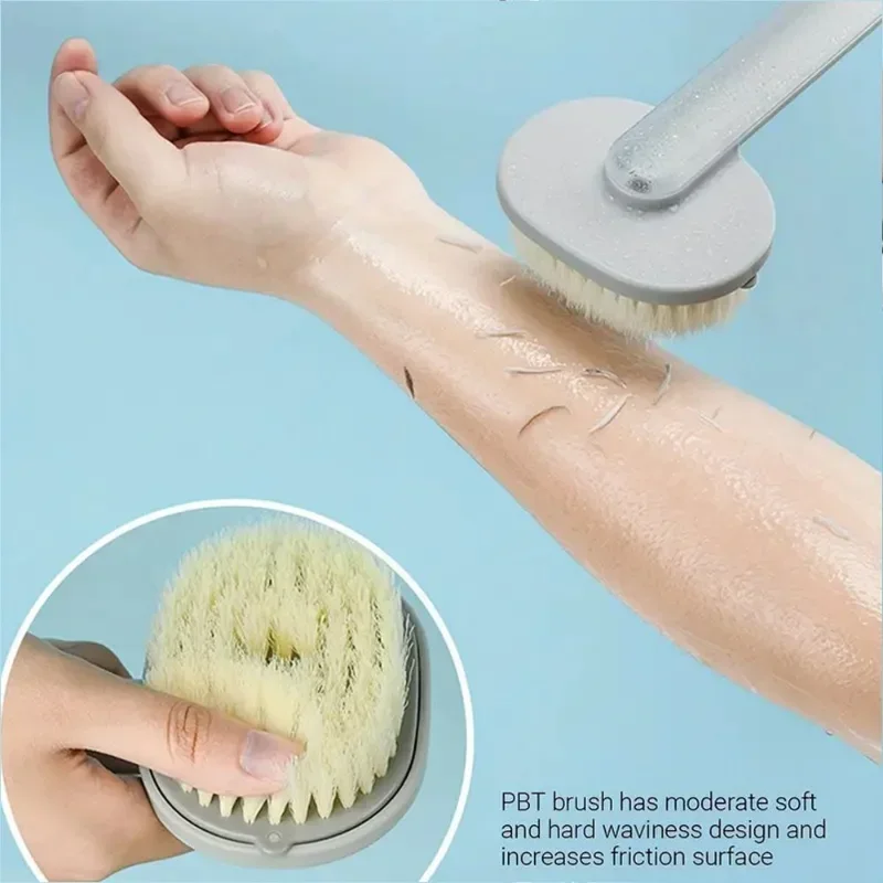 New 1pc Long Handle Liquid Bath Brush Body Brushes Back Body Bath Shower Sponge Exfoliating Scrub Massager Skin Cleaning Tools