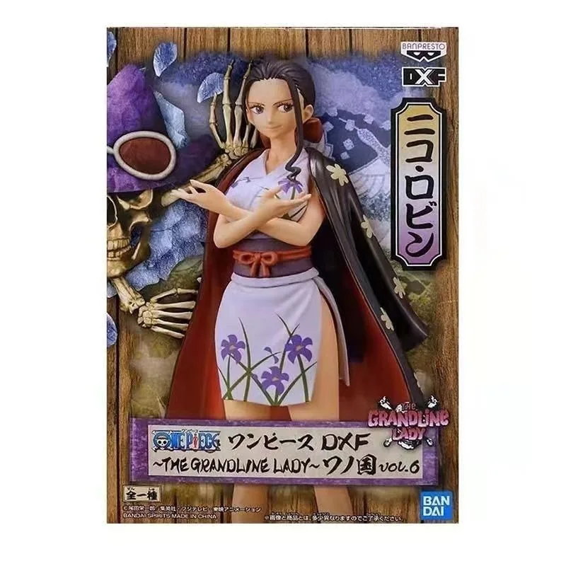 Bandai Original BANPRESTO One Piece Nico Robin DXF The Grandline Lady Land of Wano Anime Action Figures Toy modello da collezione