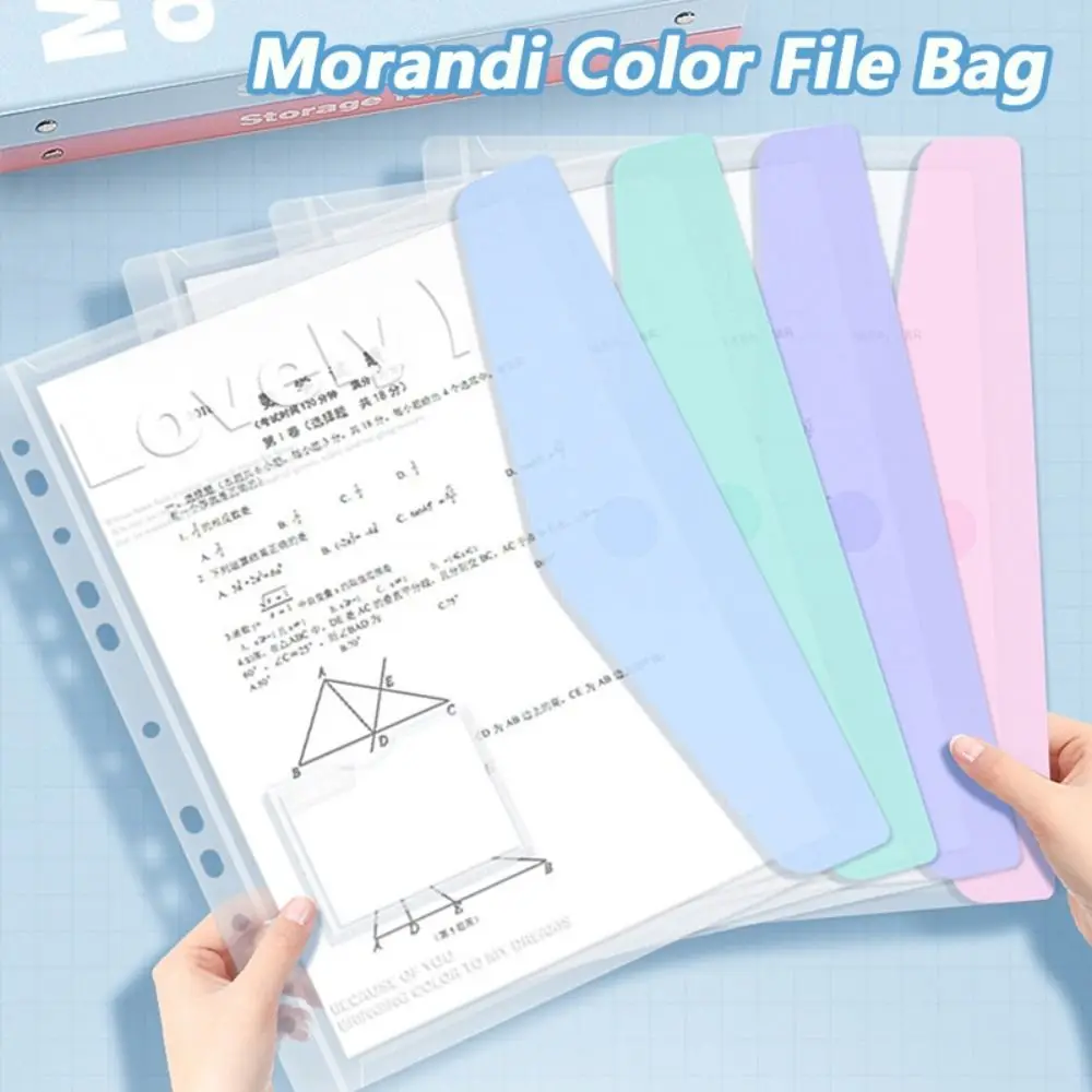 Simple Loose Leaf A4 File Folder Detachable Transparent Data Booklet Students Stationery File Bag Students
