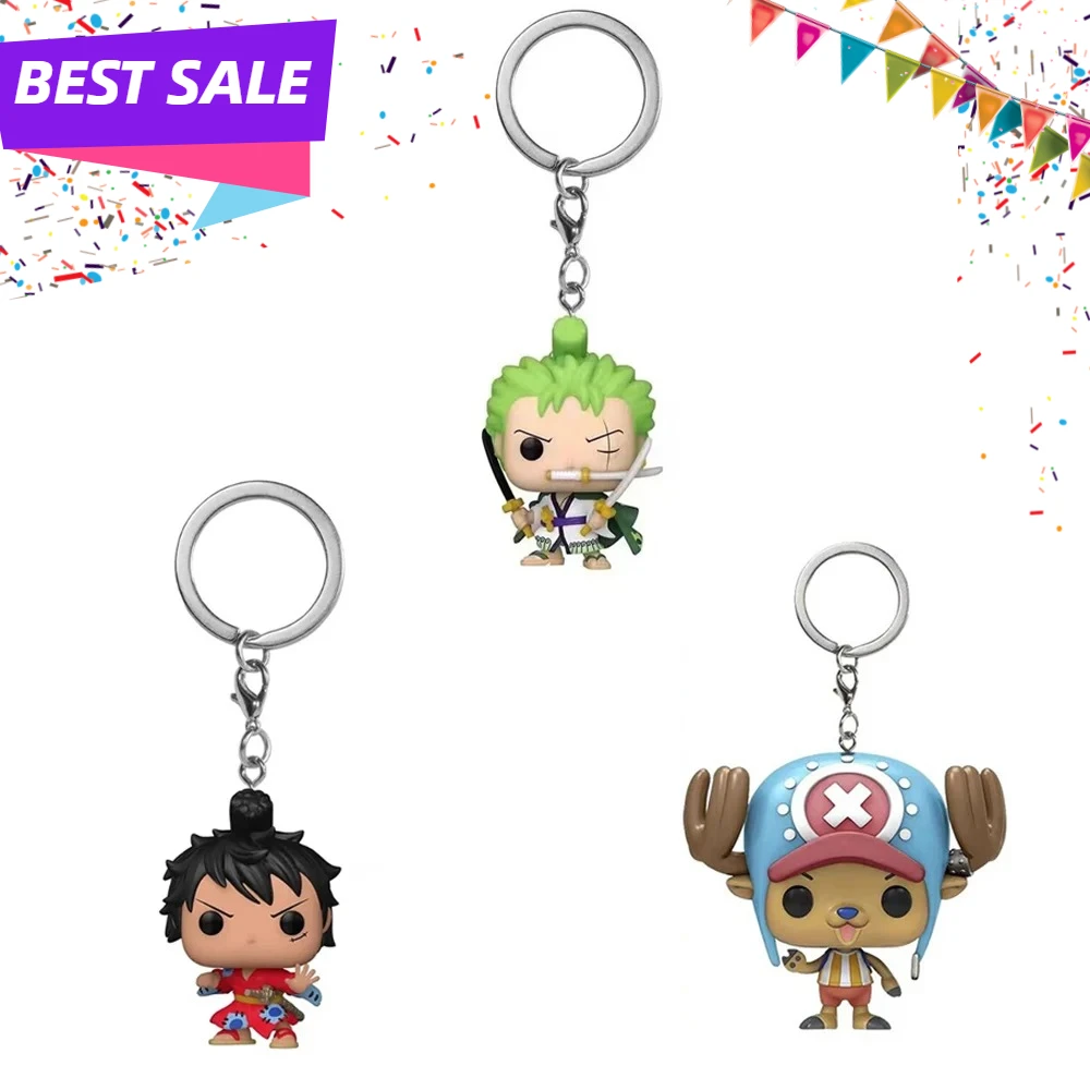 جديد أنيمي سلاسل المفاتيح رورونوا زورو توني المروحية الكرتون الديكور حلقة رئيسية ألعاب شخصيات الحركة للأطفال هدايا عيد ميلاد #1