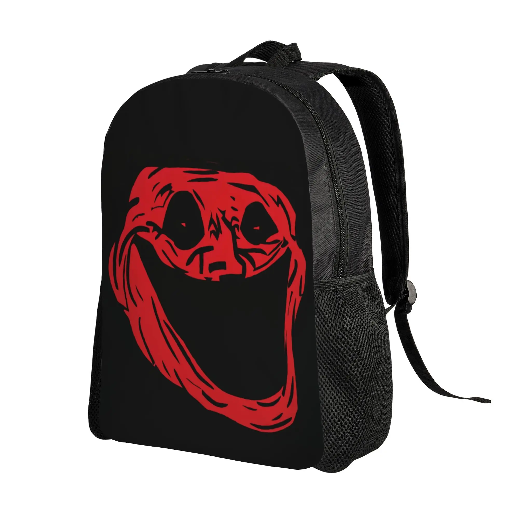 Trollface Rage Comic Meme Image Of A Character Backpack Unisex University Large School Bags High Quality Rucksack