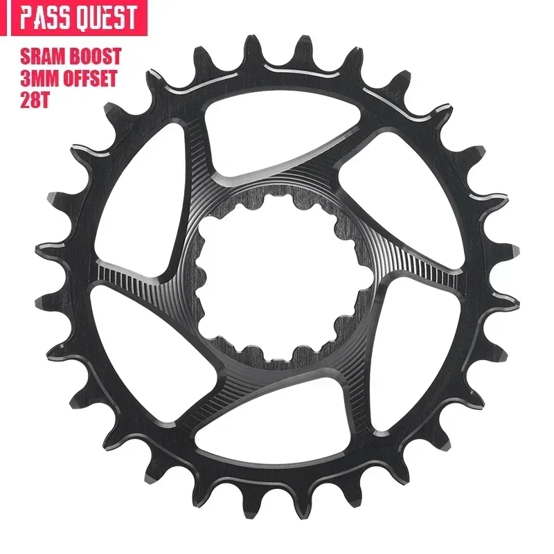 PASS QUEST 3mm Offset For SRAM xx1 Eagle Crankset MTB Narrow Wide Chainring 28T 30T 32T 34T 36T 38T Chainwheel colorful