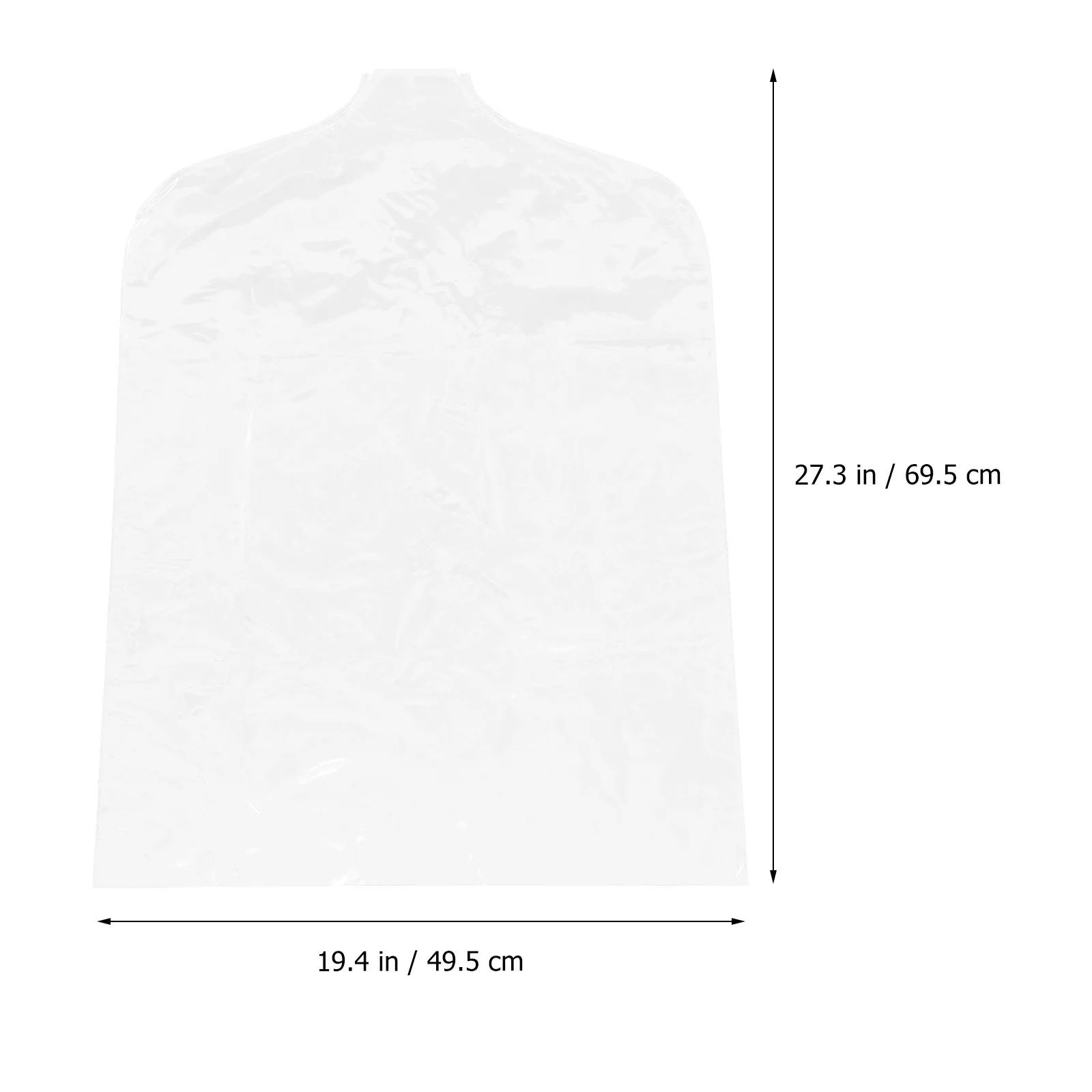 

5pcs Garment Bags Clear Plastic Clothes Covers Foldable Garment Covers For Hanging Clothes Hanging Protector Reusable Pvc