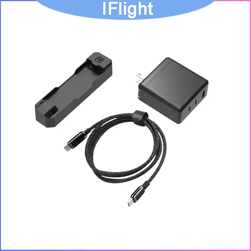 

iFlight Defender 16/20/25 Battery Charger Set with PD30W & GaN 100W Charging Plug, Type-C Fast Charger for FPV Cinewhoop Drone