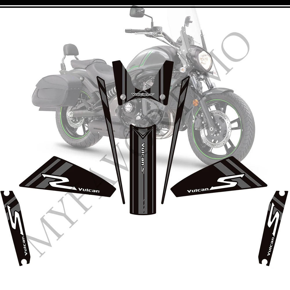 For Kawasaki VULCAN S 650 VN650 Stickers Decals Motorcycle Tank Pad Oil Gas Fuel Protector Fairing Fender Windshield