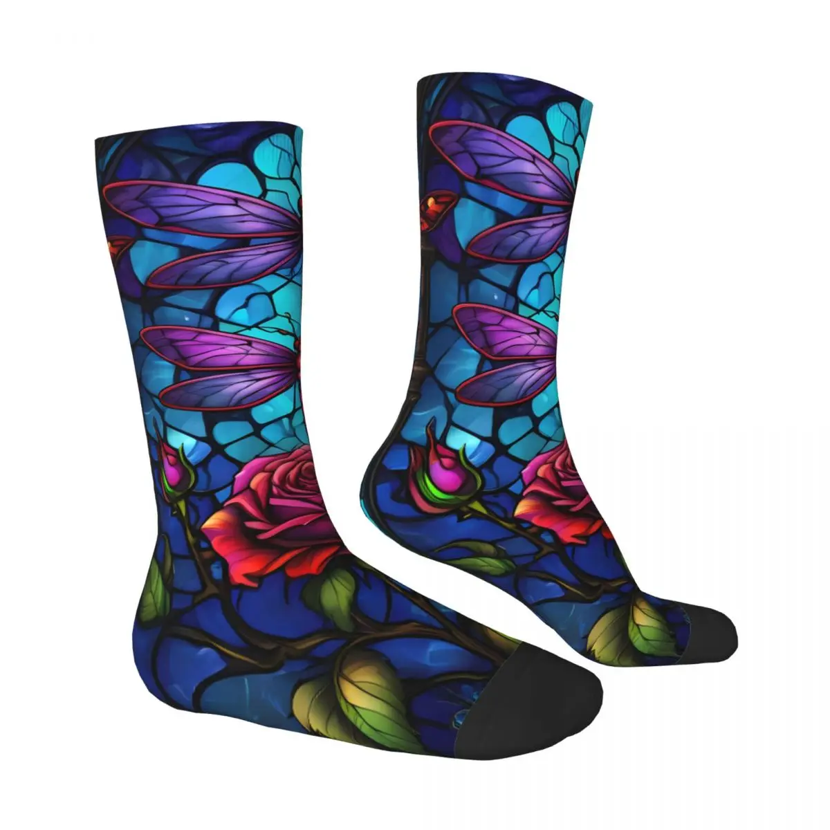 Dragonfly Socks Printed Men's Stockings Polyester