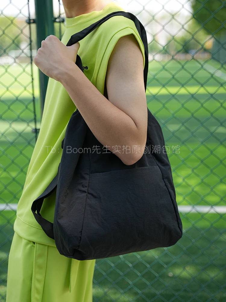Student sports backpack large capacity nylon drawstring shoulder bag multifunctional water-proof schoolbag