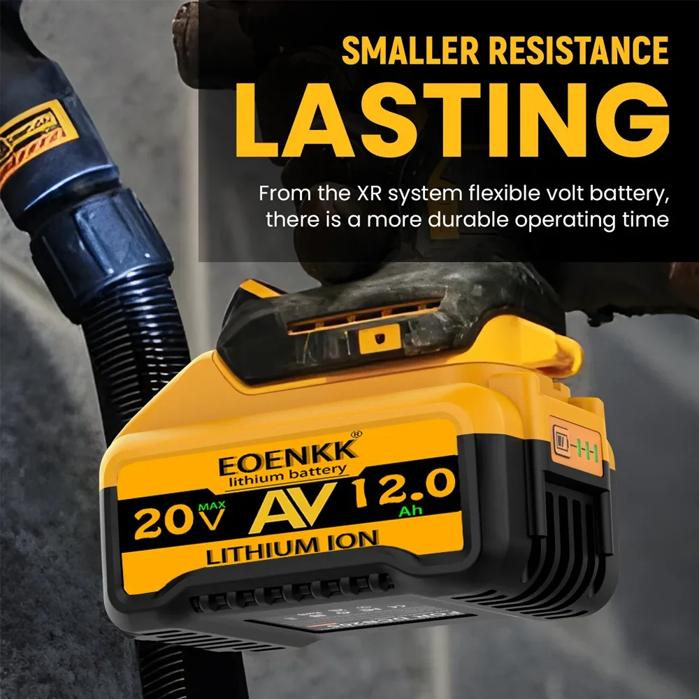 20V 12Ah 10Ah DCB203 Lithium Battery Replacement for DeWalt 18V 20V 21V olt Max DCB112 DCB184 DCB200 DCB180DCB181DCB182 DCB201