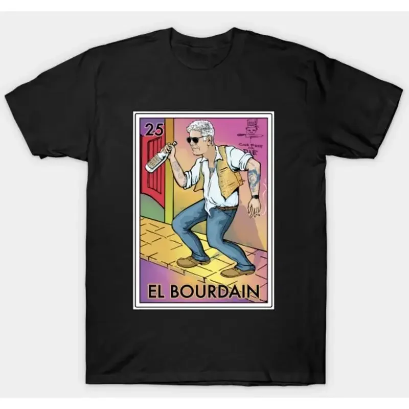 Anthony Bourdain Celebrity Chef Cook Mexican Lottery T Shirt S 3Xl Black
