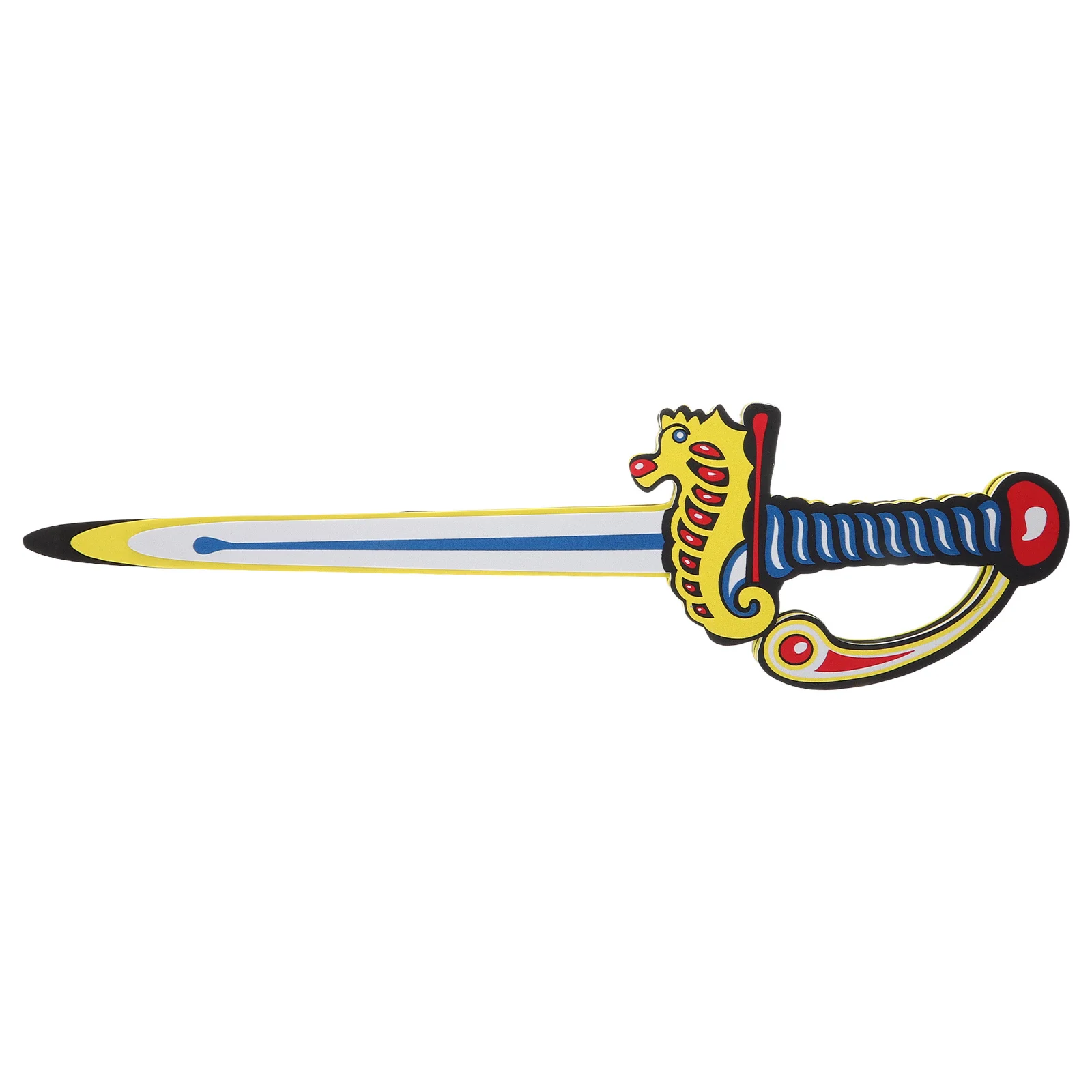 漫画のタツノオトシゴ型フォームソフトソード、安全な子供用ごっこ遊び、ロールプレイング練習用ソード、子供向け楽しいおもちゃ、遊び用フォームソード