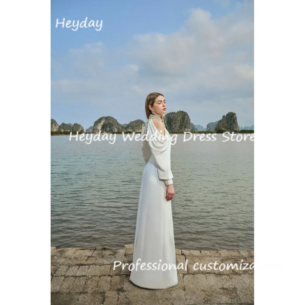 Heyday Crepe Halter Floor-length Dresses A-Line Diamond Classics Draped Formal Occasion Evening Party Pretty Dresses 2024