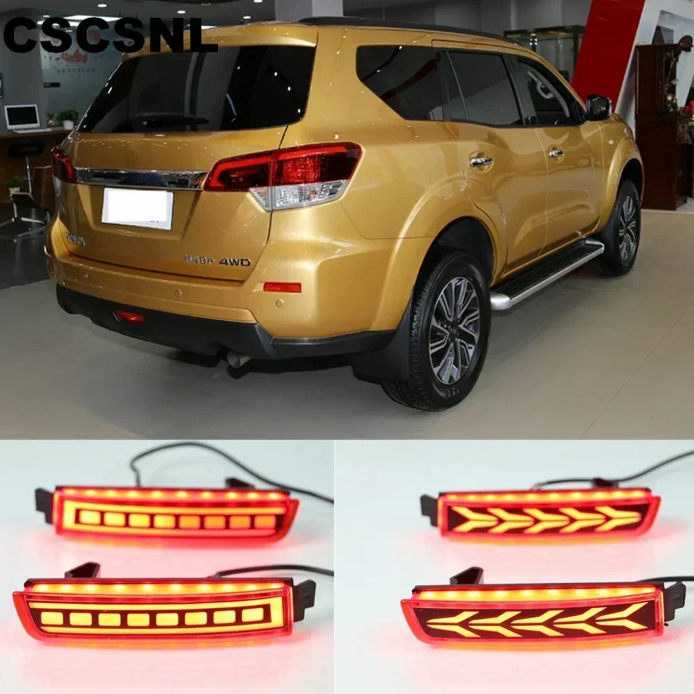 New！ CSCSNL 2PCS Multi-function LED Reflector Lamp Rear Fog Lamp Bumper Light Brake Light Warning lamp For Nissan Terra 2018 201