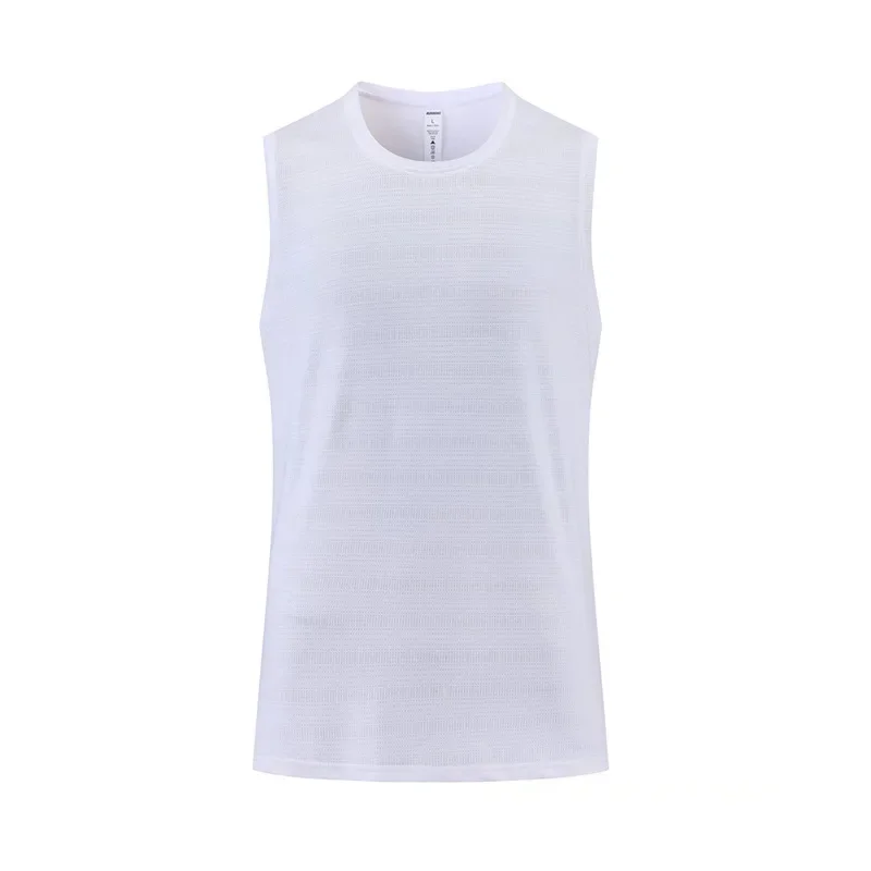 Camiseta sin mangas de secado rápido con cuello redondo para hombre, chaleco muscular de verano, ropa de gimnasio, camiseta sin mangas para culturismo, camisetas deportivas de entrenamiento