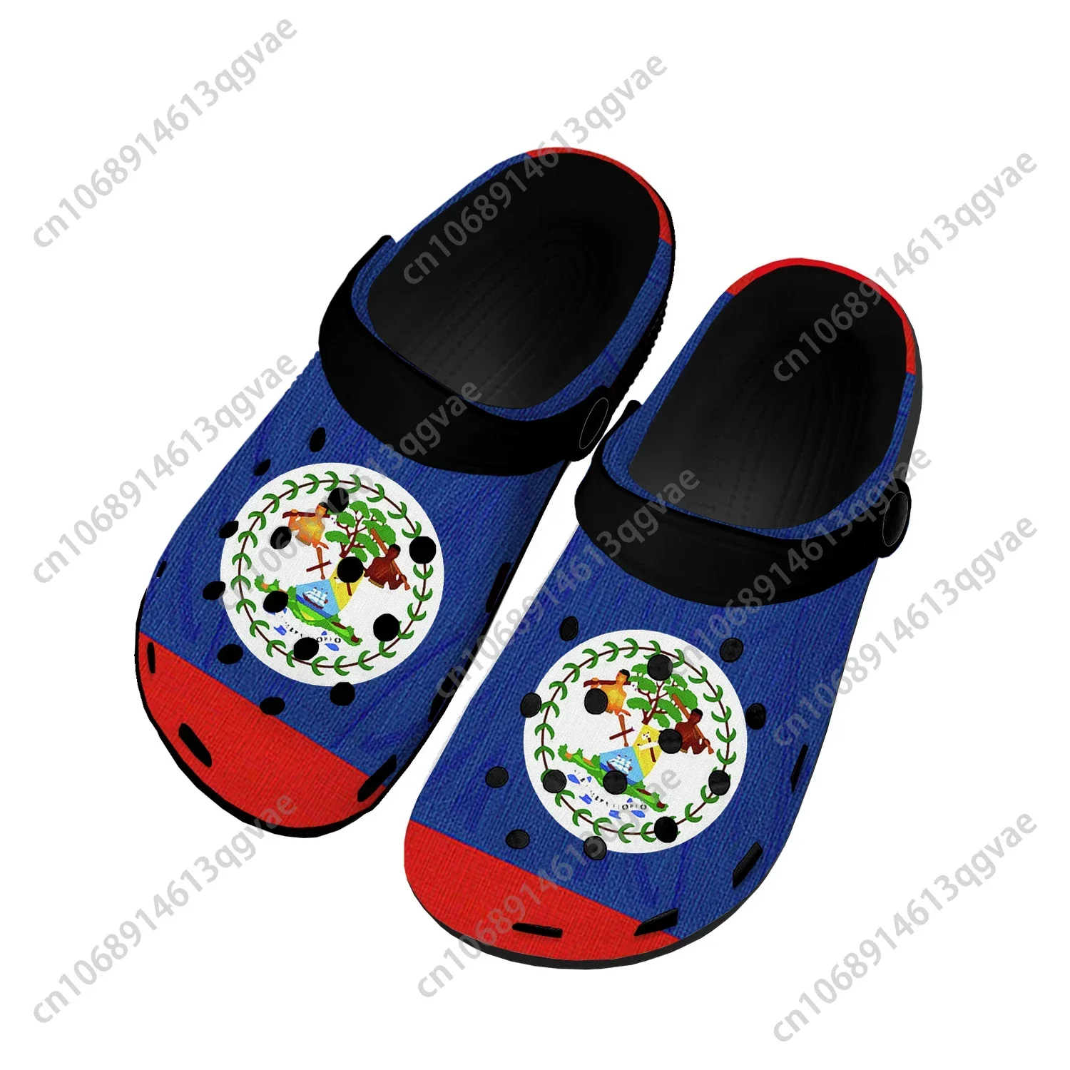 Belizean Flag Home Tamancos para homens e mulheres, Sapatos de água personalizados para adolescentes, Tampão de jardim, Chinelos de praia respirável