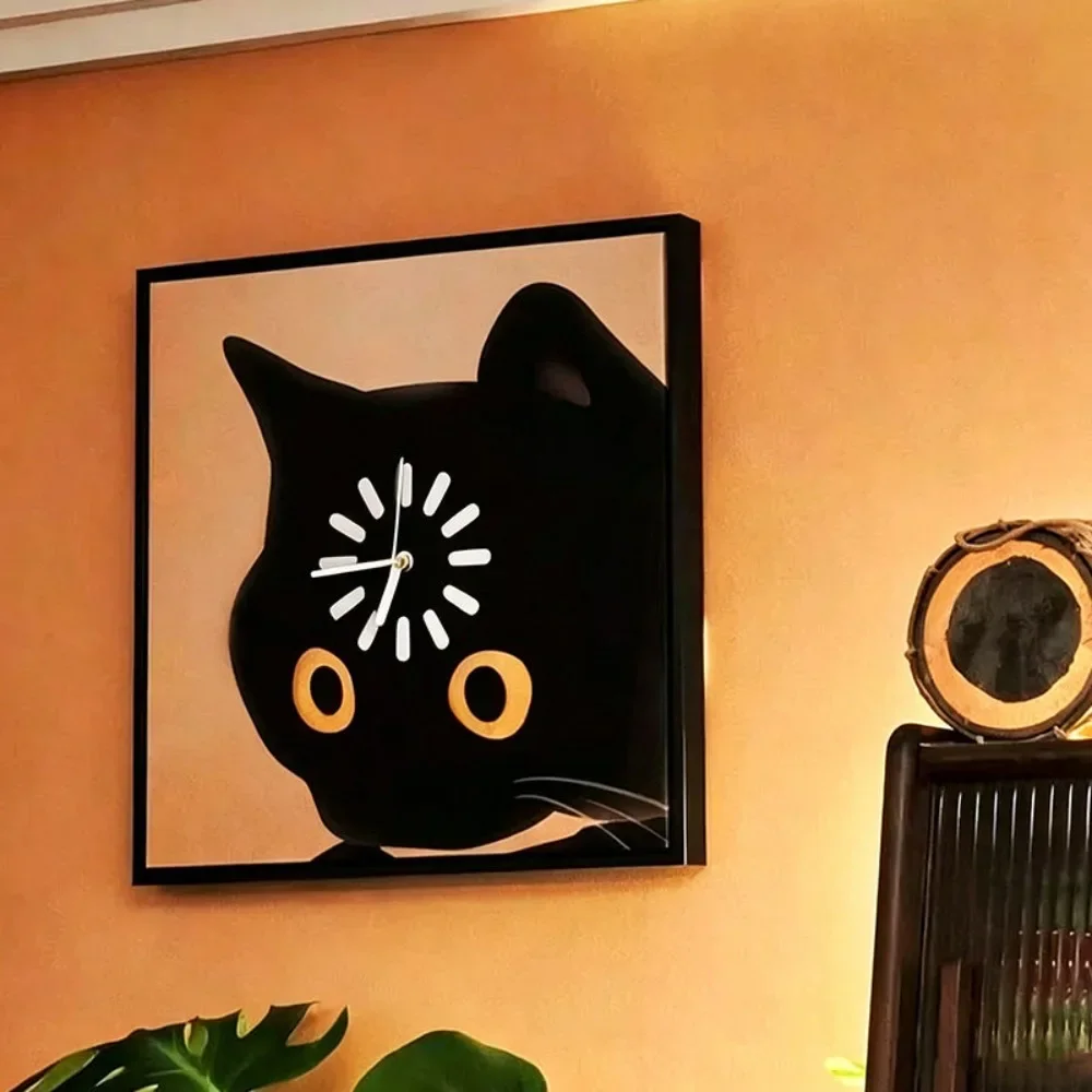 Cute Black Cat Hanging Ornaments Modern Minimalist Cartoon Hanging Pictures Living Room Decoration Accessories Hanging Pictures