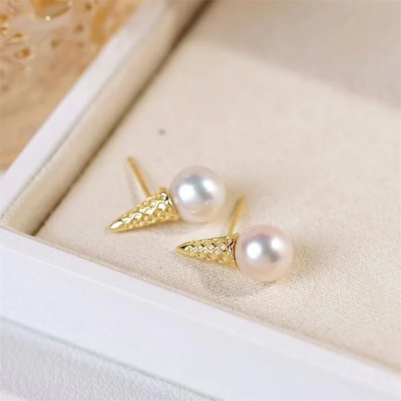 Korean Version of The Trend Ice Cream Earrings Simple Atmosphere Elegant Temperament Accessories