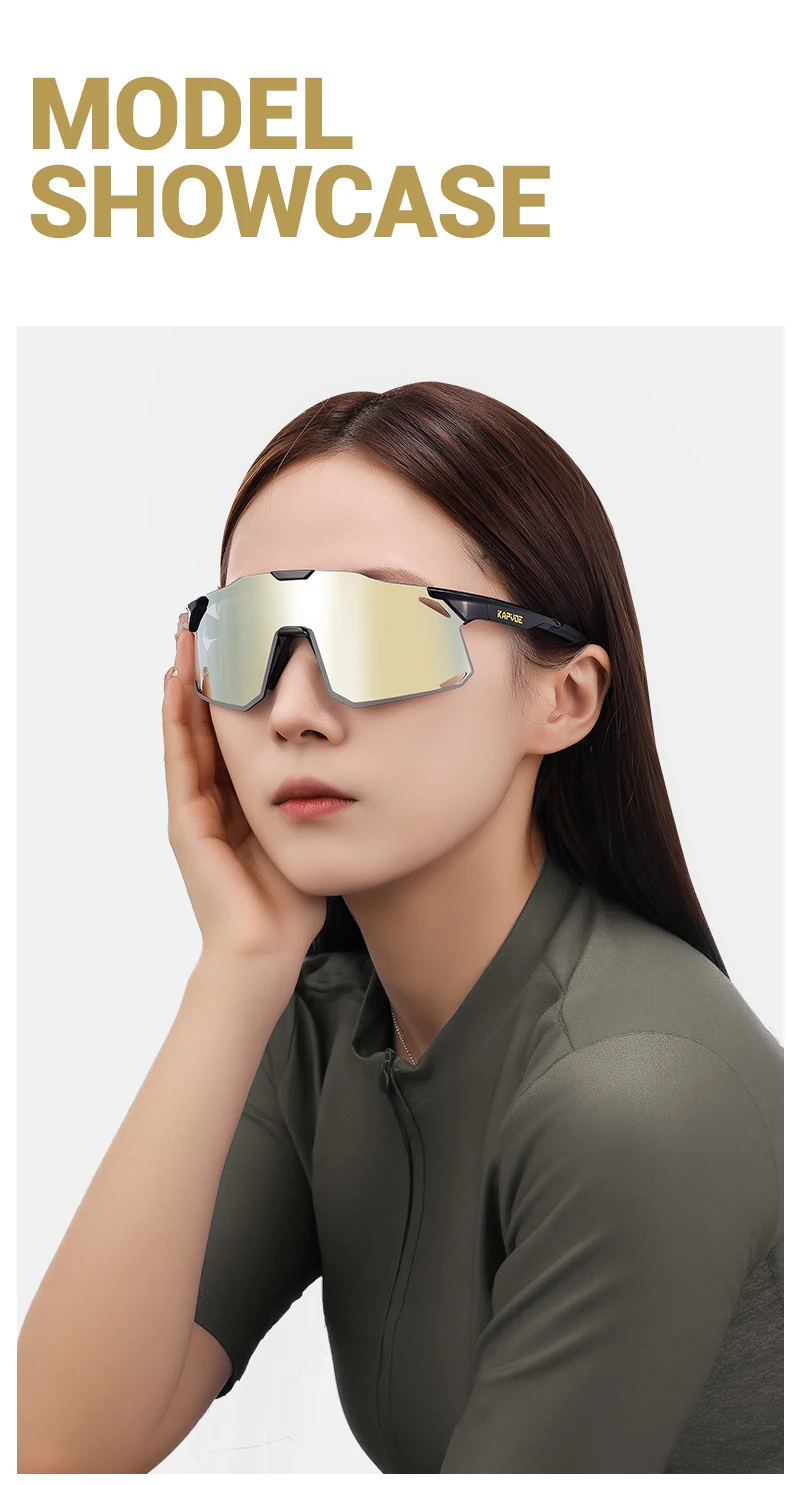Kapvoe Neue Outdoor-Sport Fahrrad Sonnenbrille Radfahren Gläser für Männer MTB Road Fahrrad Brillen Brille UV400 Jagd Fahren 2025 – Detail 13