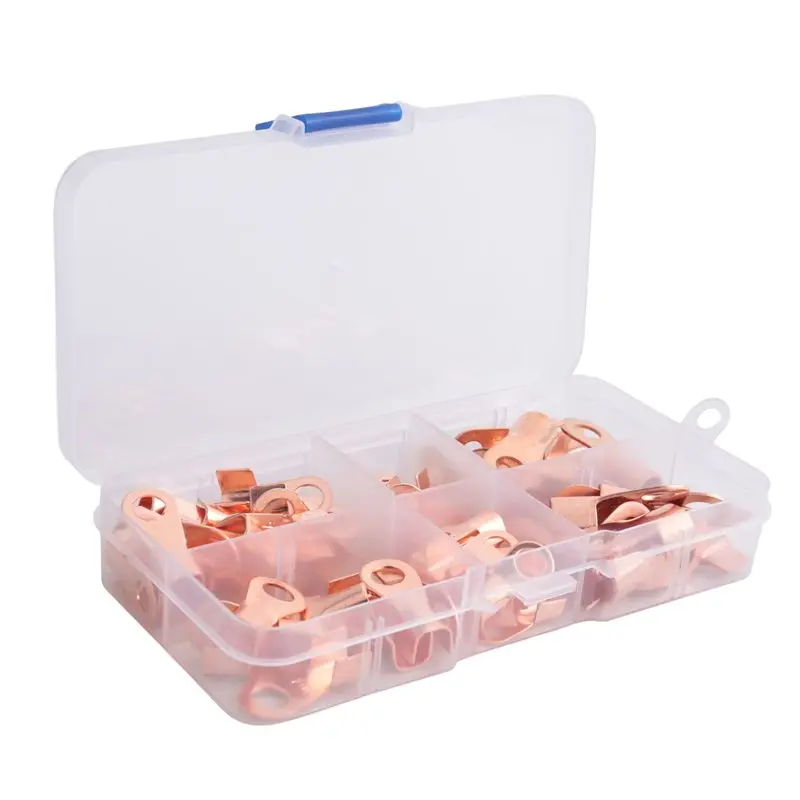 

Набор клемм-кольцевых медных наконечников ABMR-Open Barrel для обжима проводов, разные типоразмеры OT 10A, 20A, 30A, 40A, 50A (упаковка 70 шт.)