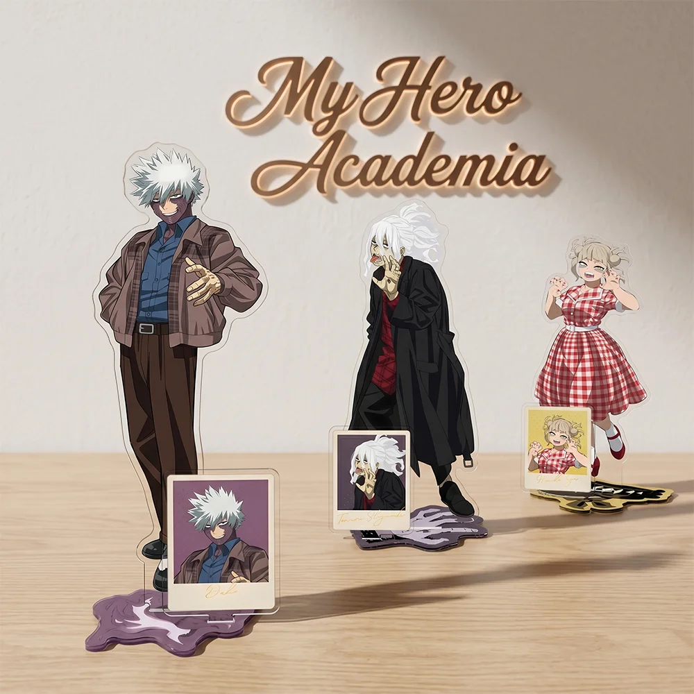My Hero Academia 2026 American Retro Style New Drawn Illustration 15CM Acrylic Stand Keychain Anime Stand Izuku Midoriya Katsuki