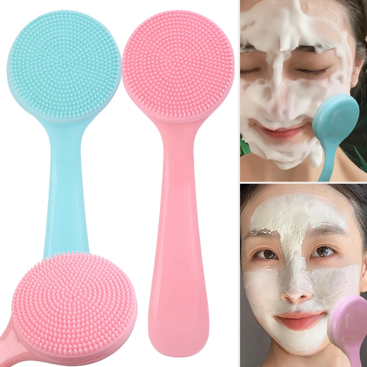 Escova de limpeza facial de silicone macio 3d, massagem manual, removedor de cravo, esfoliante, escovas de lavagem facial, ferramentas portáteis de cuidados com a pele