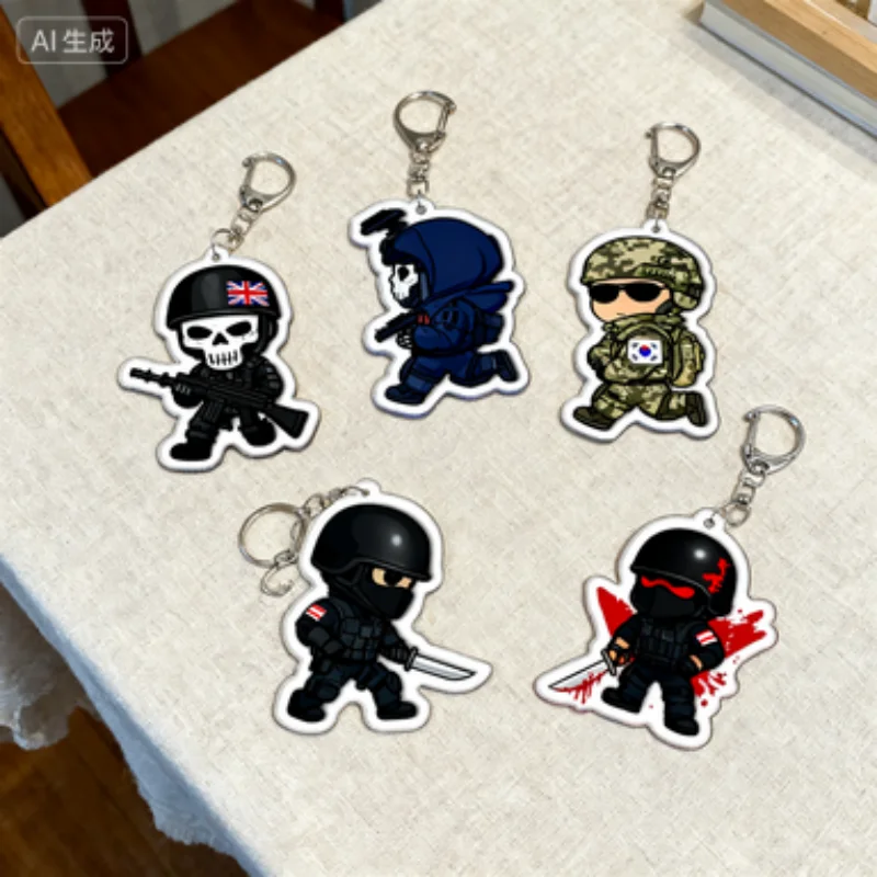 

Game Call of Duty COD konig krueger Acrylic key ring keychain Anime souvenirs cartoon pattern backpack decorations gifts