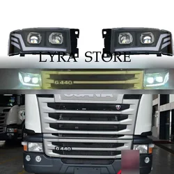 1 Pair (LH AND RH) FULL Led Head Light With Corner Lamp Fit For SCANIA G440 G400 G450 P410 R420 Truck Head Light 1446588 1474658