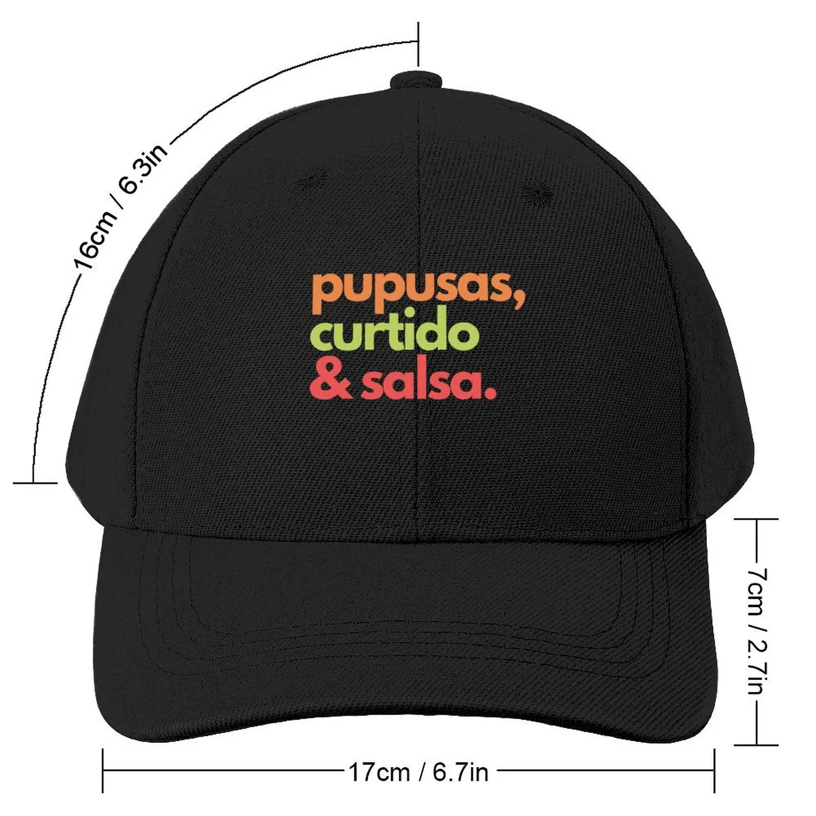 Pupusas curtido salsa Baseball Cap dad hat Dropshipping Hat Beach Male Women's