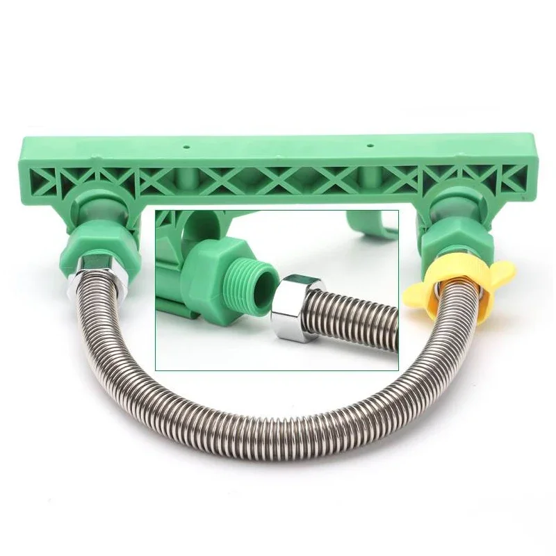 1-10pcs 1/2" PPR Faucet Holder Shower Male Thread Tap Fixed Double Mixed Valve Opening Locator Level Location Pressure Male Plug