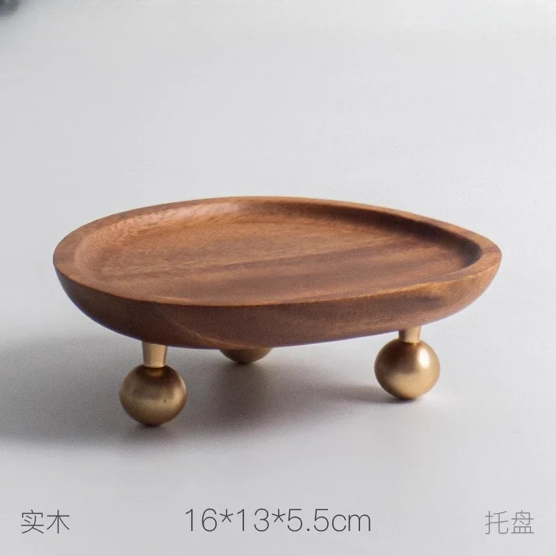 

Wooden trays Round Japanese tea Tray Dining Trays Cafe dessert tray Storage and Cake tray