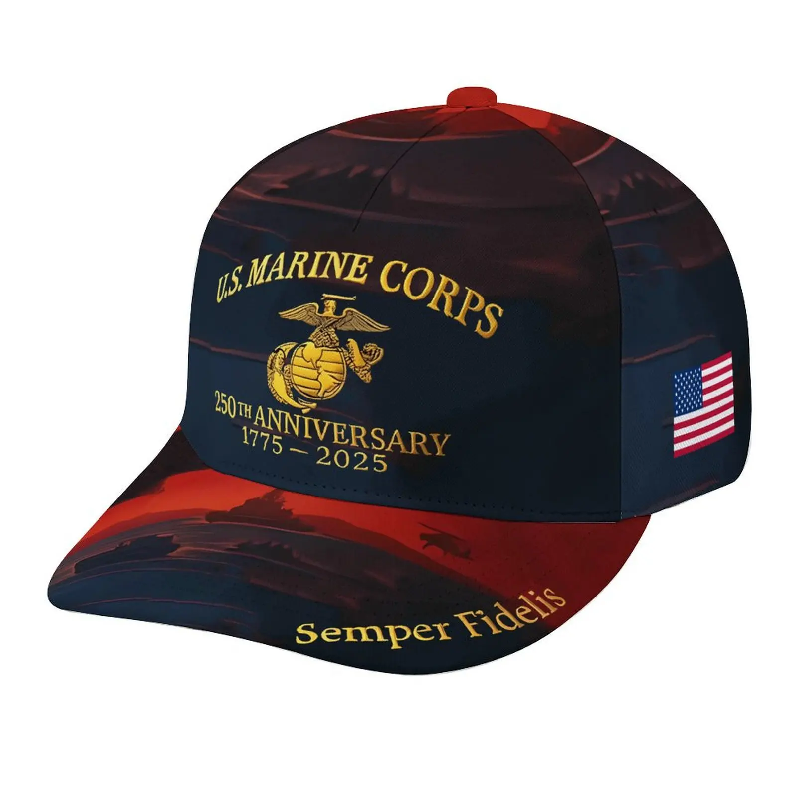 US. Marine.Corps Cap Adjustable Tribute Hat Military Commemorative Baseball Cap for Men