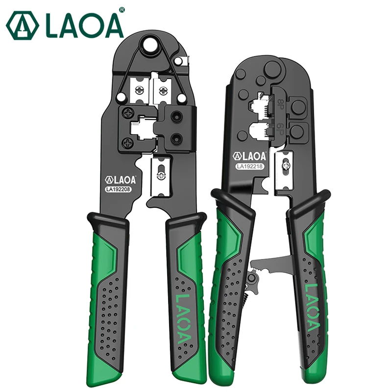 LAOA Network Pliers 8P/6P Ratchet Network Crimping Pliers Crystal Head Wire Pressing Pliers Three Purpose Set